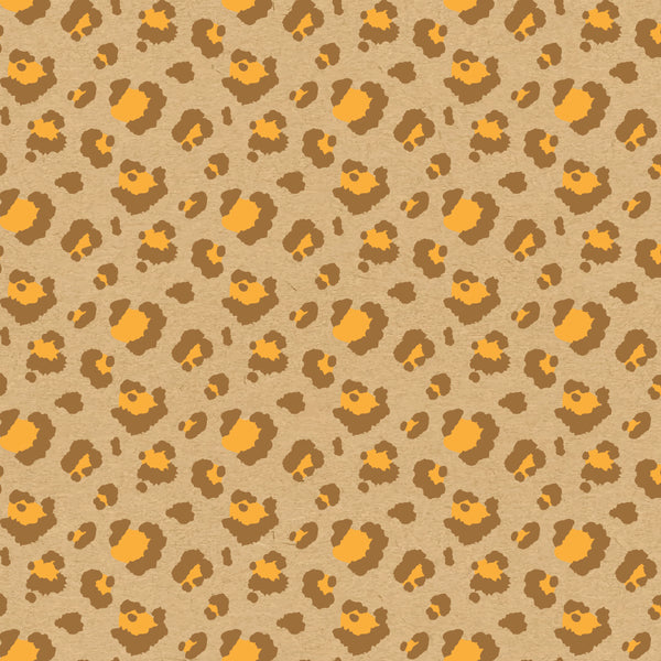 Rouleau de papier motifs varié sur kraft brun - 100m