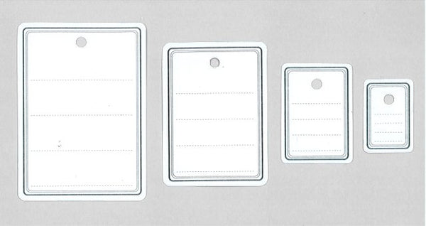 Etiquettes à trou ligné gris 4 formats