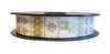 BOL1135551-Bobine de bolduc imprimé Noël 25mmx100m 2 motifs