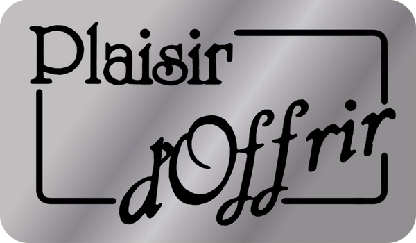 Boîte 1000 étiquettes adhésive «Plaisir d'offrir» | 2 couleurs