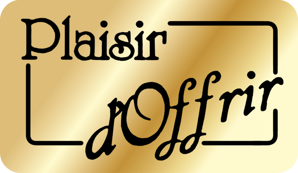Boîte 1000 étiquettes adhésive «Plaisir d'offrir» | 2 couleurs