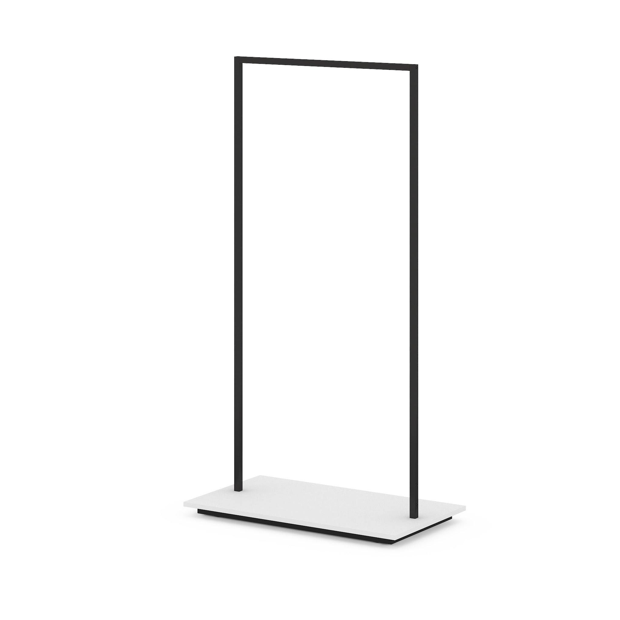Portant vêtements H180m en métal avec socle mélaminé - personnalisables