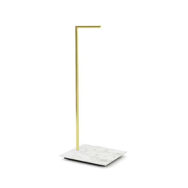 Portant "L" inversé en métal avec socle mélaminé - personnalisables