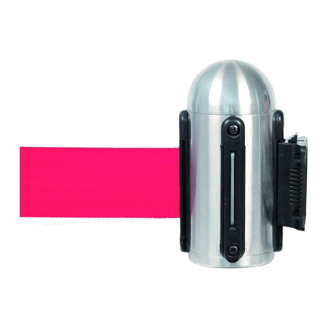 Accroche murale à corde rétractable rouge 210 cm en acier inoxydable pour guidage professionnel en magasin