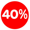 Adhésif affichage soldes magasin Ø 32 cm, rouge et blanc, pose vitrine
