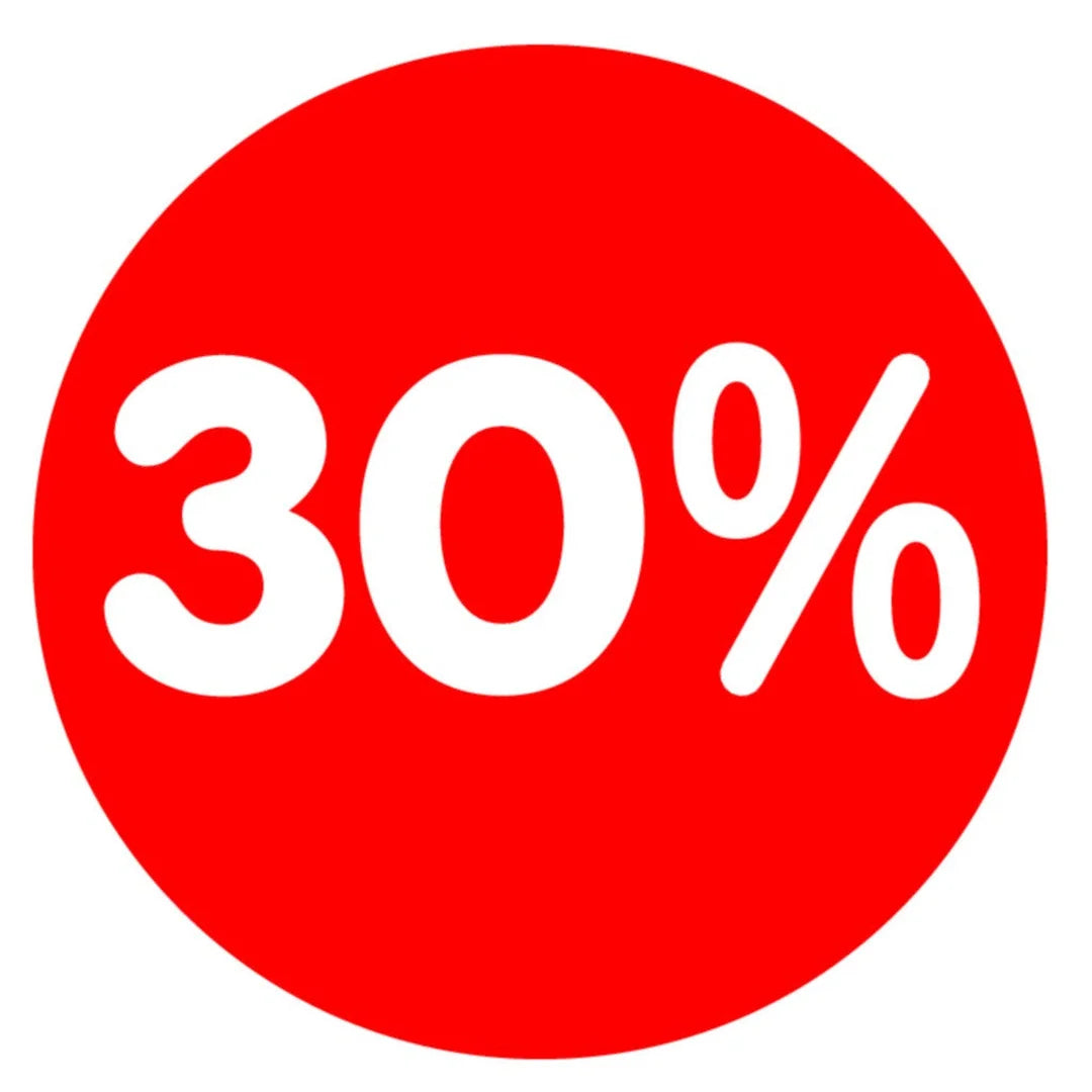 Adhésifs ronds soldes de 10% à 50% pour vitrine de commerce