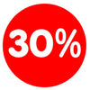 Adhésifs ronds soldes de 10% à 50% pour vitrine de commerce