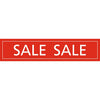 Adhésif vitrine % rouge rubis translucide 98x22 cm pour affichage promotions en boutique