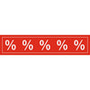 Adhésif vitrine SALE rouge rubis translucide 98x22 cm pour signalétique soldes en magasin