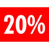 Affiche carton A4 rigide rouge impression 20 % pour promotion en boutique