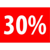 Affiche carton A4 rigide rouge impression 30 % signalétique soldes commerce