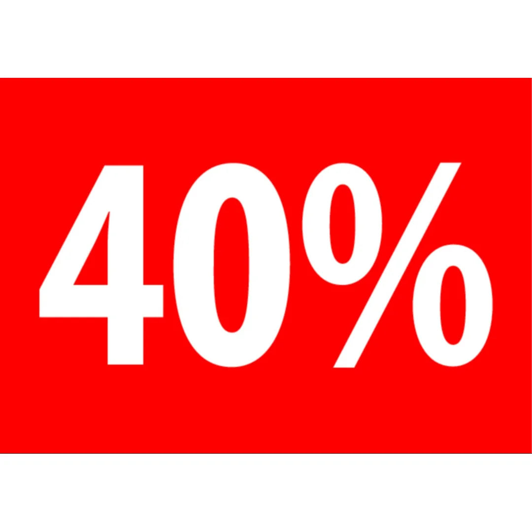 Affiche carton A4 rigide rouge impression 40 % pour affichage promotion magasin