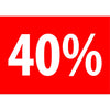 Affiche carton A4 rigide rouge impression 40 % pour affichage promotion magasin