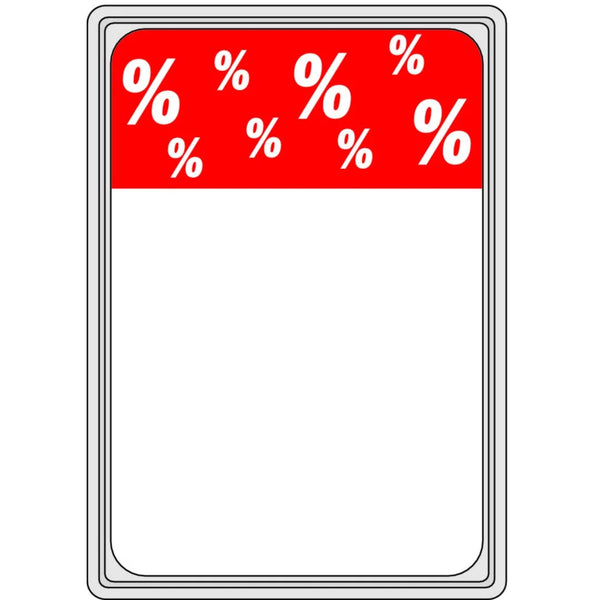 Affiche carton soldes symbole % format A4 avec espace d'écriture pour magasin