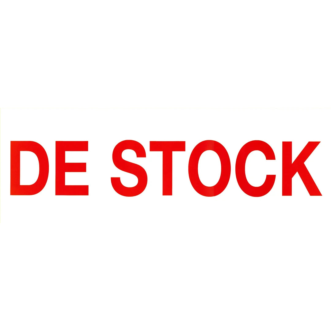 Affiche De stock rouge sur blanc 23×65 cm – signalétique modulable boutique et vitrine