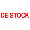 Affiche De stock rouge sur blanc 23×65 cm – signalétique modulable boutique et vitrine