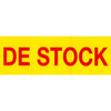 Affiche De stock rouge sur jaune 23×65 cm – signalétique modulable pour boutique