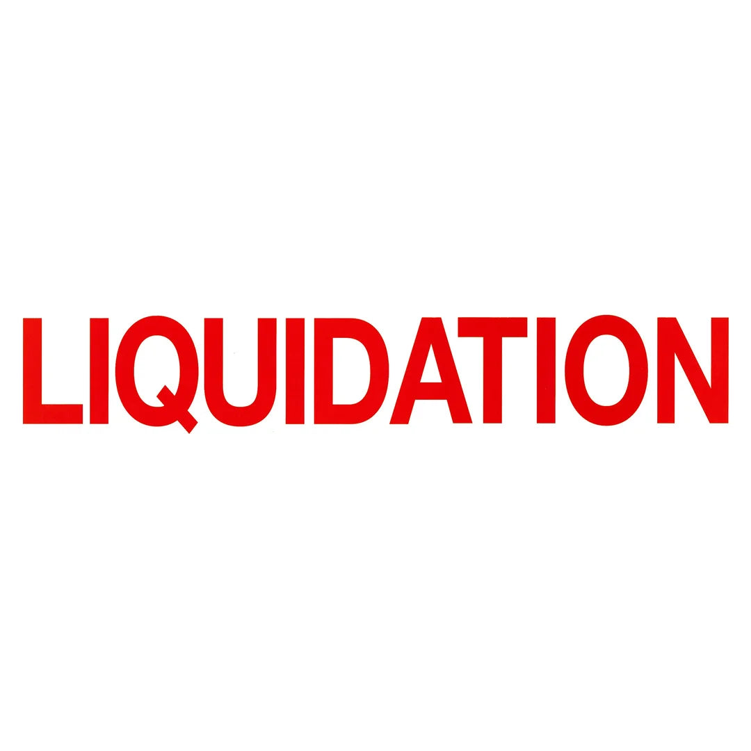 Affiche Liquidation rouge sur blanc 23×65 cm – signalétique promotionnelle pour commerce