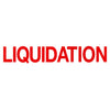 Affiche Liquidation rouge sur blanc 23×65 cm – signalétique promotionnelle pour commerce