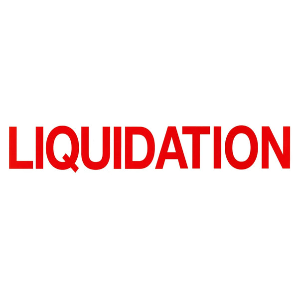 Affiche Liquidation rouge sur blanc 23×65 cm – signalétique promotionnelle pour commerce