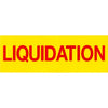 Affiche Liquidation rouge sur jaune 23×65 cm – signalétique promotionnelle pour magasin