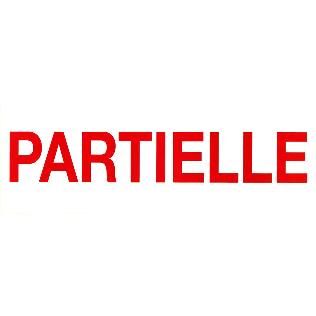 Affiche Partielle rouge sur blanc 23×65 cm – à combiner pour signalétique de liquidation
