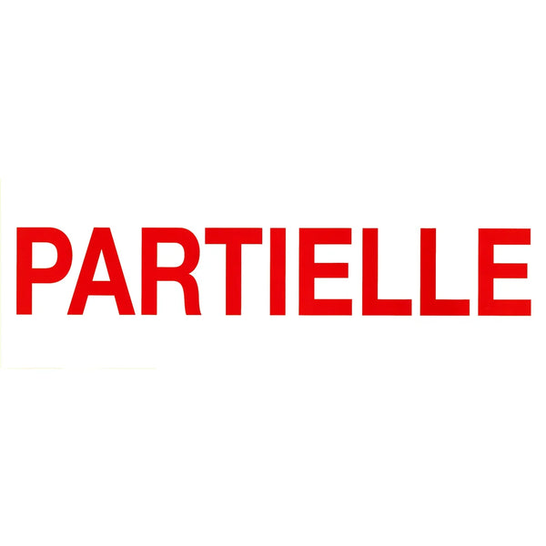 Affiche Partielle rouge sur blanc 23×65 cm – à combiner pour signalétique de liquidation