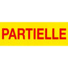 Affiche Partielle rouge sur jaune 23×65 cm – à combiner pour signalétique de liquidation