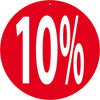 Affiche ronde Rotair Ø 30 cm - 10% double face pour promotions et soldes – signalétique magasin