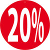 Affiche ronde Rotair Ø 30 cm - 20% double face pour promotions et soldes – signalétique magasin