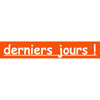 Affiche papier soldes Derniers jours ! rouge-orangé format 21 × 118 cm pour liquidation magasin