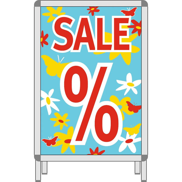 Affiche papier soldes été SALE format 48x138 cm – signalétique promotionnelle pour commerce de détail