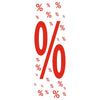 Affiche papier soldes % rouge sur fond blanc format A1 pour magasin