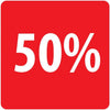 Affiche soldes PVC 50% double face pour boutique et point de vente