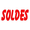 Affiche soldes 40×60 cm rouge sur blanc pour vitrine de magasin – signalétique promotionnelle professionnelle