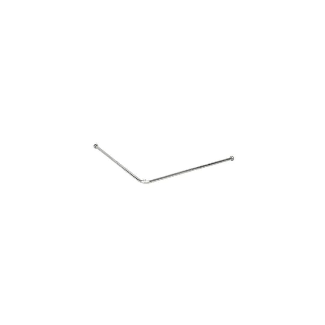 Arc d'angle pour cabine d'essayage en tube chromé Ø25 mm, quart de cercle 980 × 980 mm, référence ST801