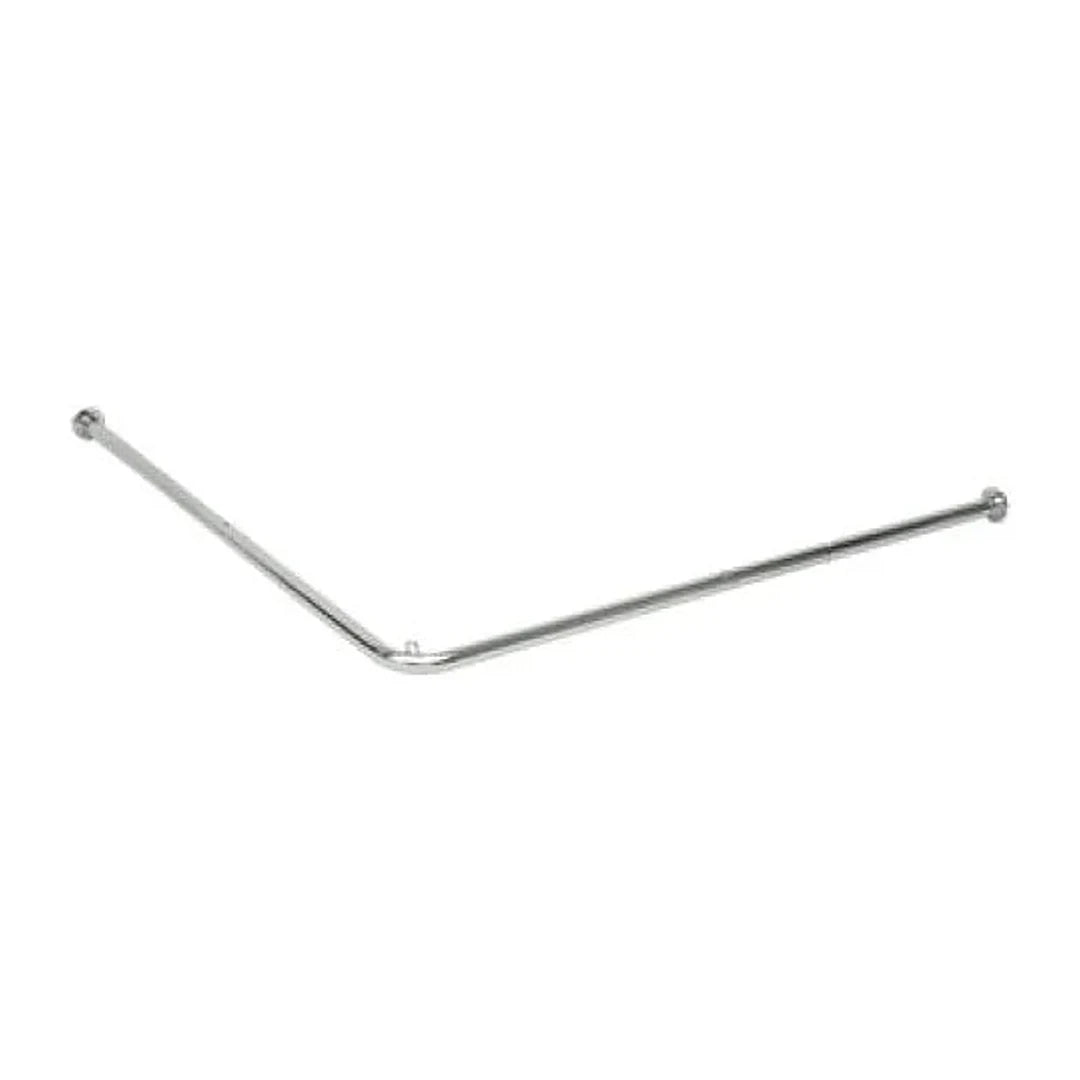Arc d'angle pour cabine d'essayage en tube chromé Ø25 mm, quart de cercle 980 × 980 mm, référence ST801