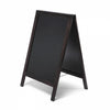Ardoise chevalet stop-trottoir 55x85 cm cadre bois noir, surface HPL effaçable, usage boutique