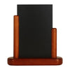Ardoise de table en bois laqué acajou format 10x15 cm, surface mélamine effaçable