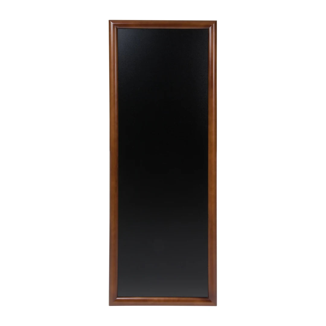 Ardoise murale professionnelle en bois dur laqué marron foncé 56 x 150 cm avec kit d'accroche