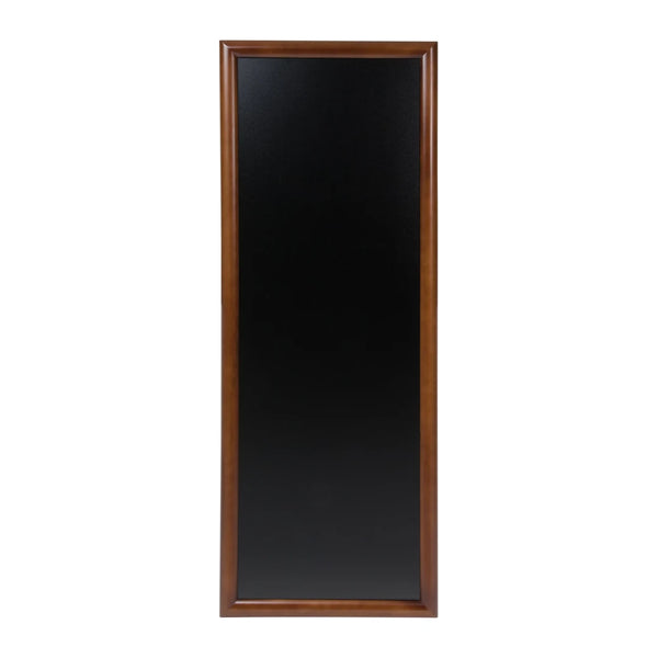 Ardoise murale professionnelle en bois dur laqué marron foncé 56 x 150 cm avec kit d'accroche