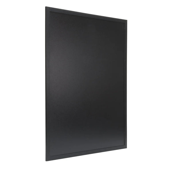 Ardoise murale bois laqué noir grand format 60x80 cm pour affichage en magasin ou espace d'accueil