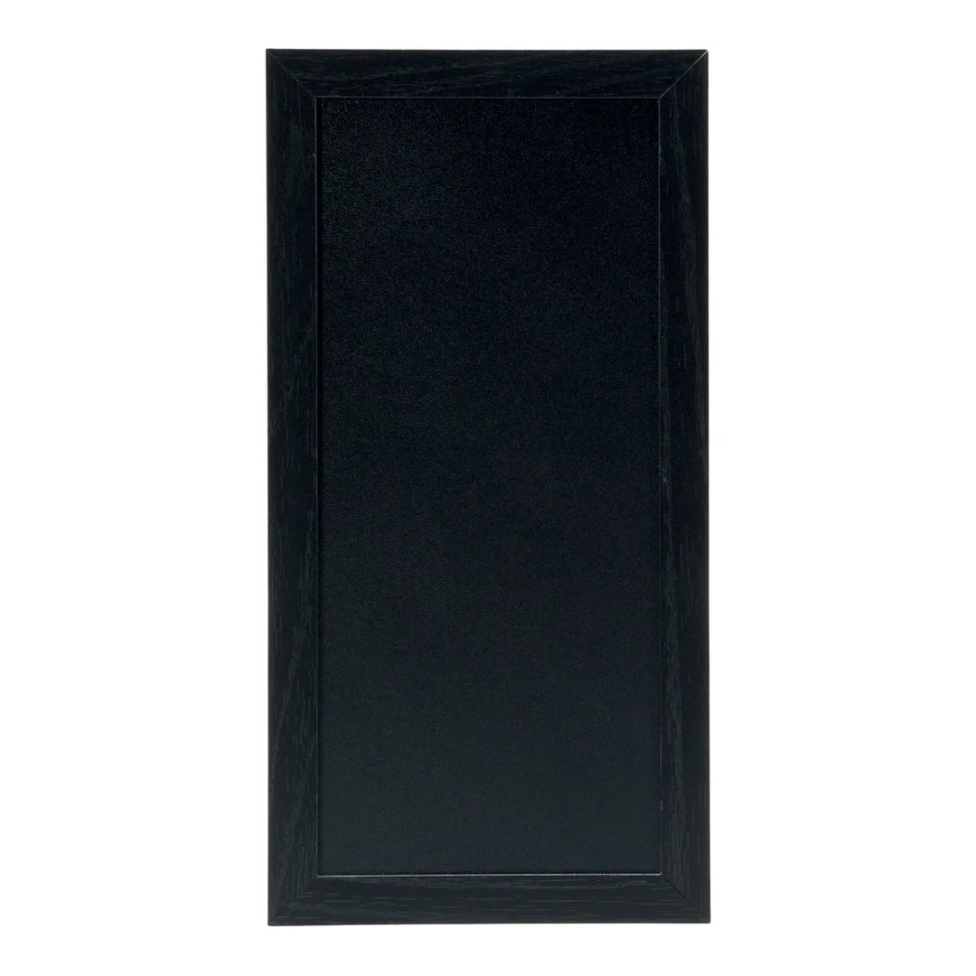 Gamme d'ardoises murales en bois laqué noir, disponibles en 5 formats pour commerces et restaurants