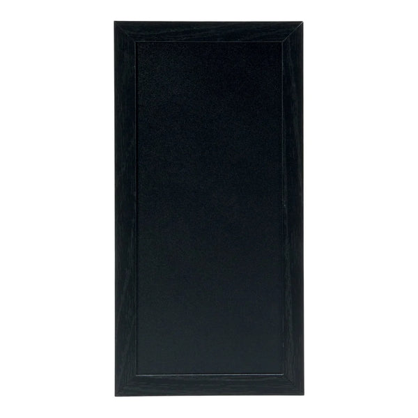 Gamme d'ardoises murales en bois laqué noir, disponibles en 5 formats pour commerces et restaurants