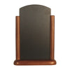 Ardoise de table en bois laqué marron foncé format 20x28 cm, surface mélamine effaçable