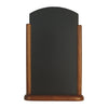 Ardoise de table en bois laqué marron foncé format 26x40 cm pour restaurant et boutique