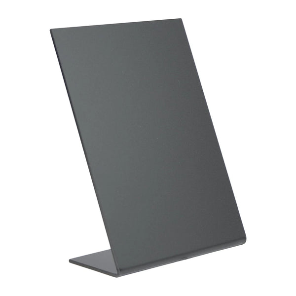 Ardoise de table en L format A6 noire pour affichage prix et menus en magasin