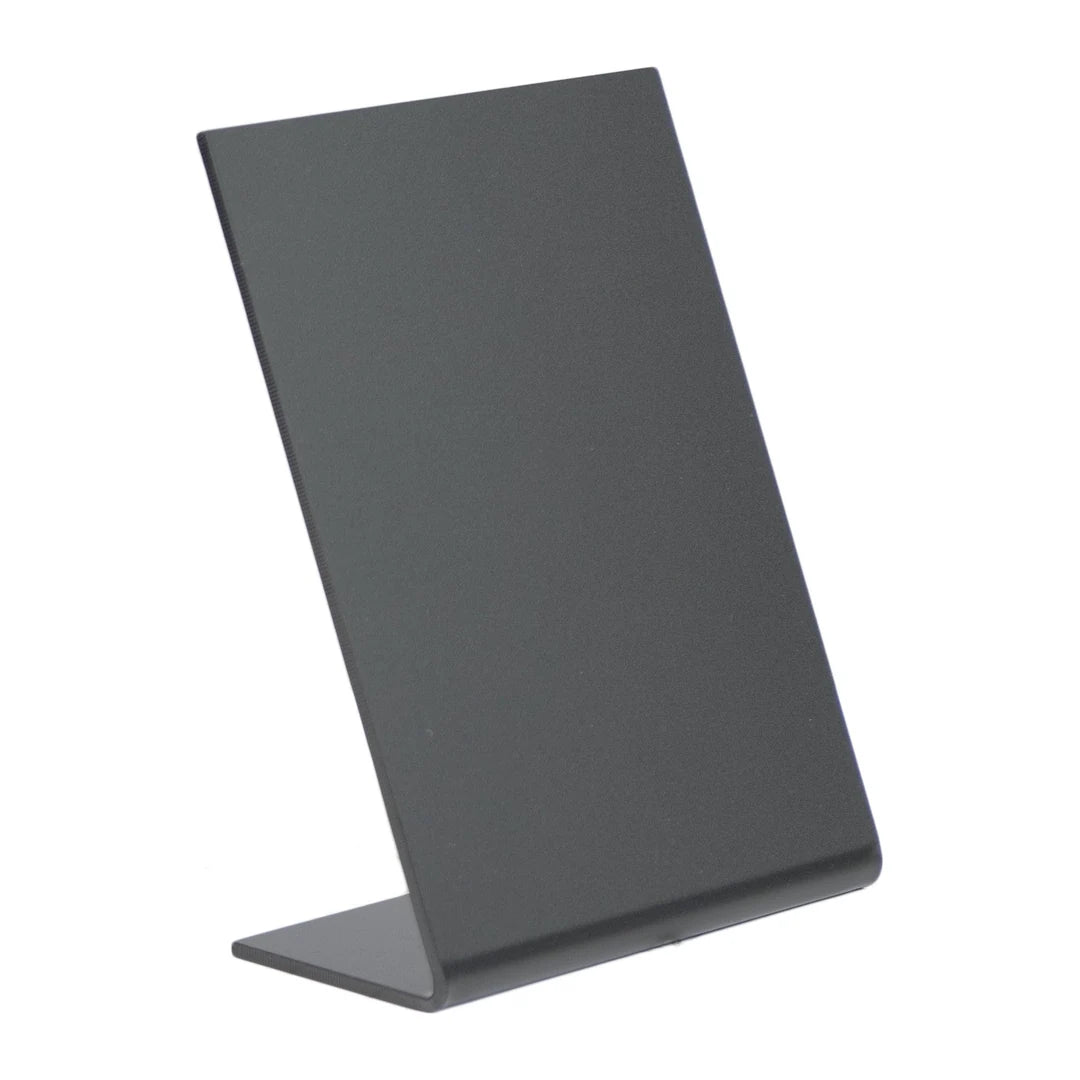 Ardoise de table en L format A7 noire, lot de 5 pièces pour commerce et restauration