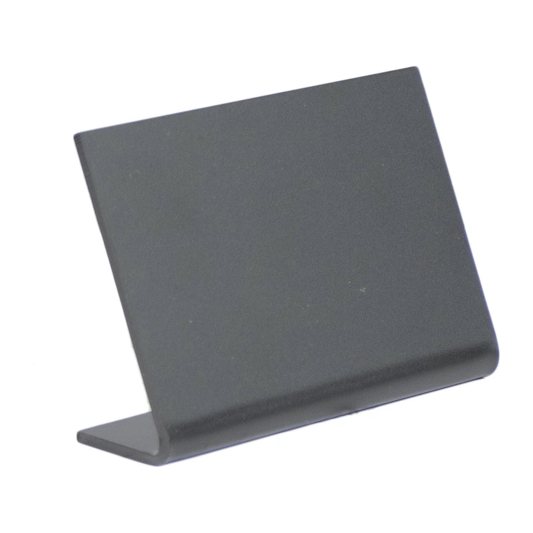 Ardoise de table en L format A8 noire, idéale pour marquage produit individuel en boutique