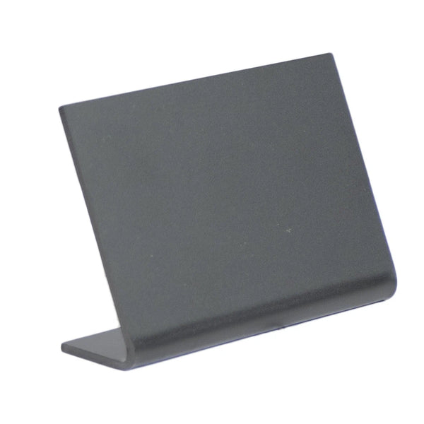 Ardoise de table en L format A8 noire, idéale pour marquage produit individuel en boutique